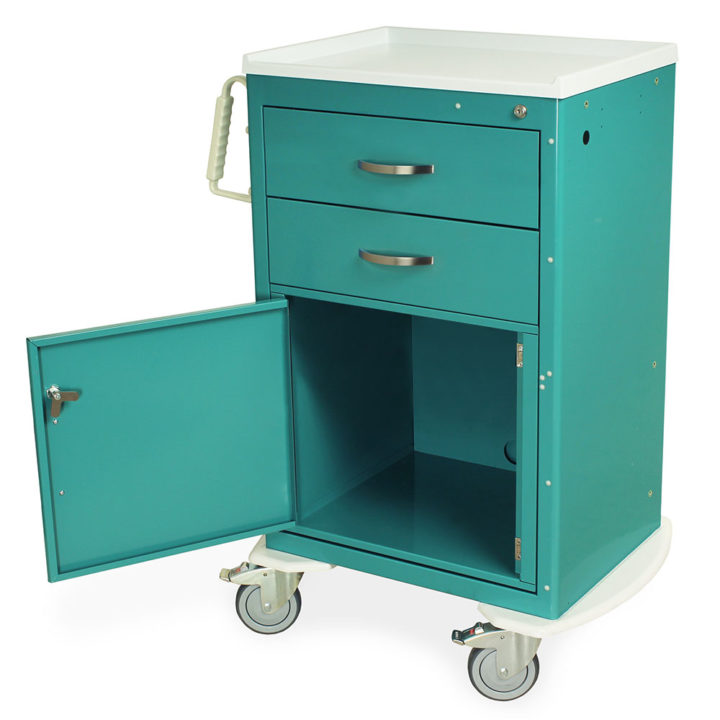 MDS2430KC4 Medical Equipment Cart - Quarter Left Open