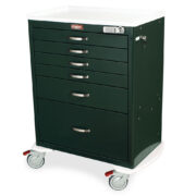 M-Series Tall Procedure Cart, Standard Width, Six Drawers, E-Lock