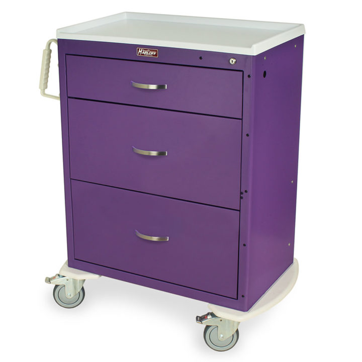 MDS3030K03 Purple Isolation Carts Infection Control - Quarter Left