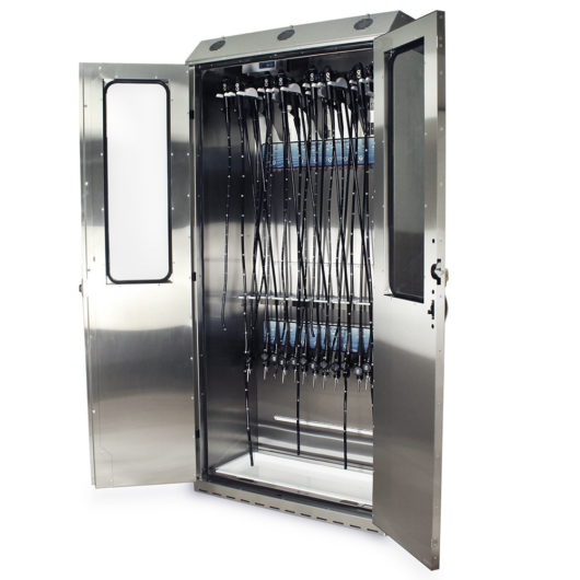 SCSS8044DRDP-DSS3316 Endoscope Drying Cabinet Supplier - Quarter Left Open with Scopes
