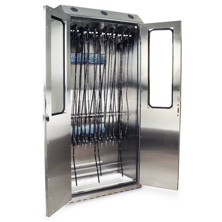 SCSS8044DRDP-DSS3316 Endoscope Drying Cabinet Supplier - Quarter Right Open with Scopes