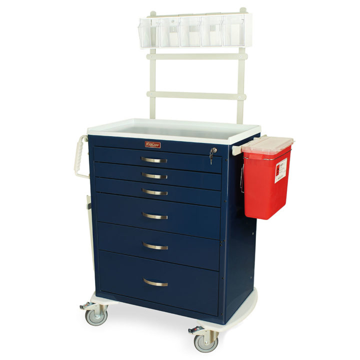 MD30-ANS2 Anesthesia Cart Accessory Package - Quarter Left Front