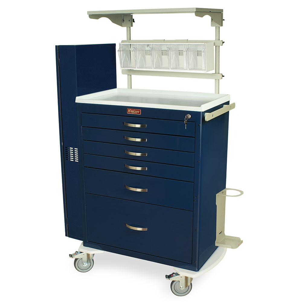 Five Compartment Medical Tilt Bin, Rail Clip Mount, TILTBIN5RC - Harloff