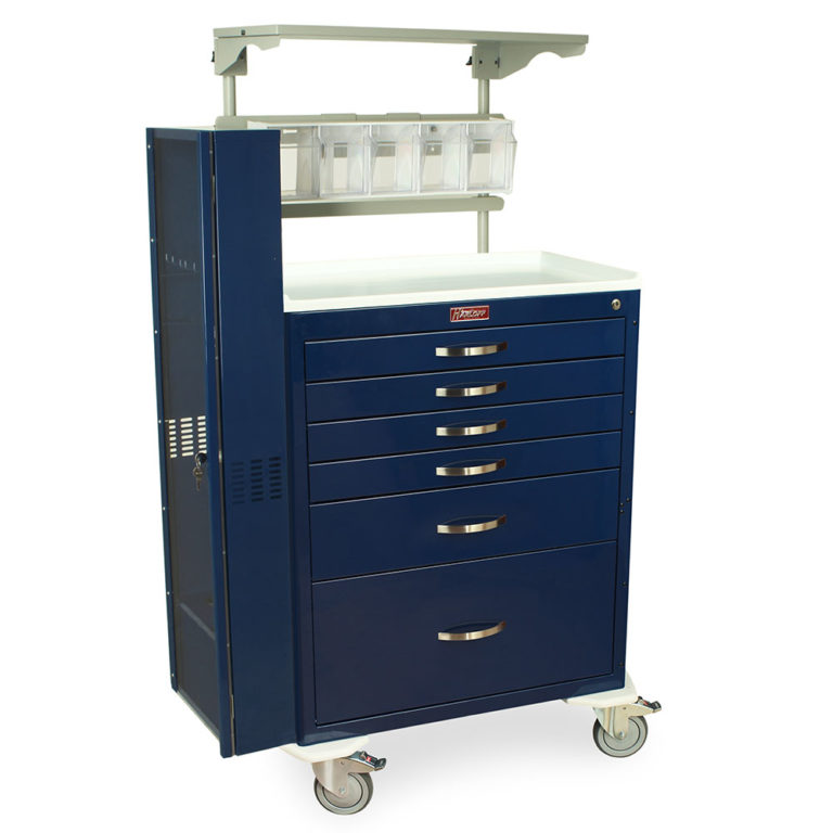 MSeries Tall Treatment Crash Cart with MD30AIRWAYPKG Difficult Airway