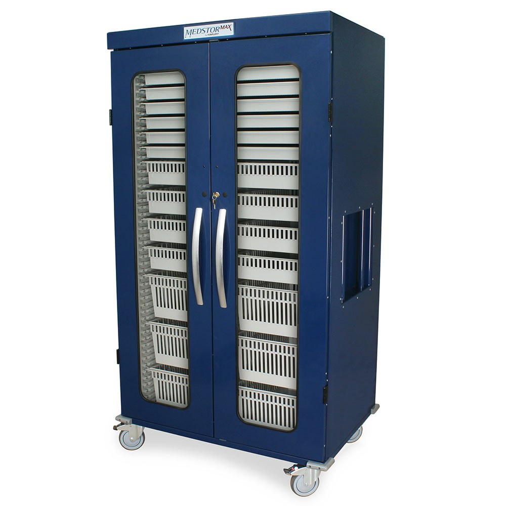 MSPM82-00GK Navy Medical Storage Cabinet - Quarter Left Closed