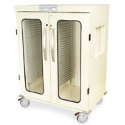 Three Quarter Height Double Column Medical Storage Cabinet, Glass