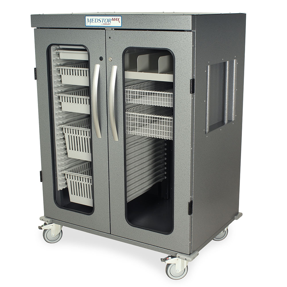 Three Quarter Height Double Column, Medical Grade Storage Cabinets