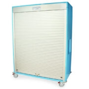 Triple Column Medical Storage Cabinet, Tambour Door, Key Lock