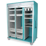 MSPM83-00TK Teal Medical Cabinets - Quarter Left