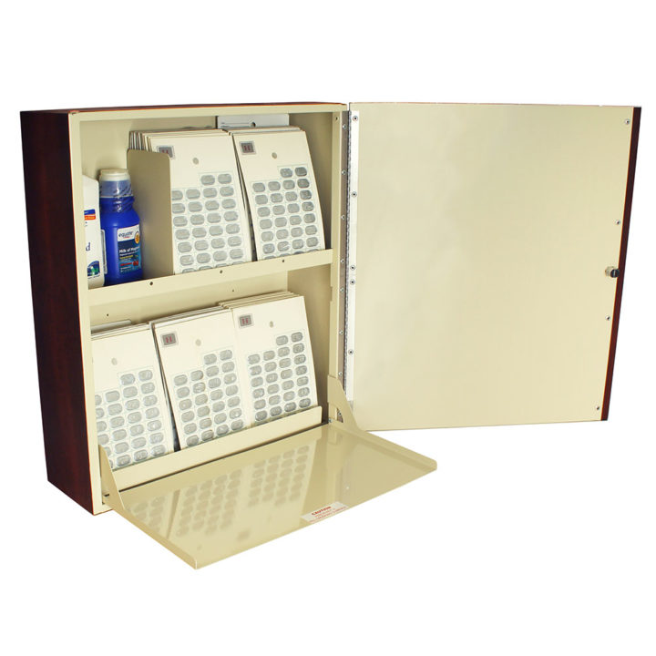 WV2766-CM Wall Mount Medication Lock Box - Quarter Right Open