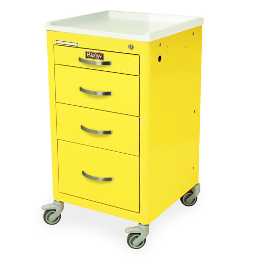 M3DS1824K04 Yellow Isolation Medical Carts - Quarter Left