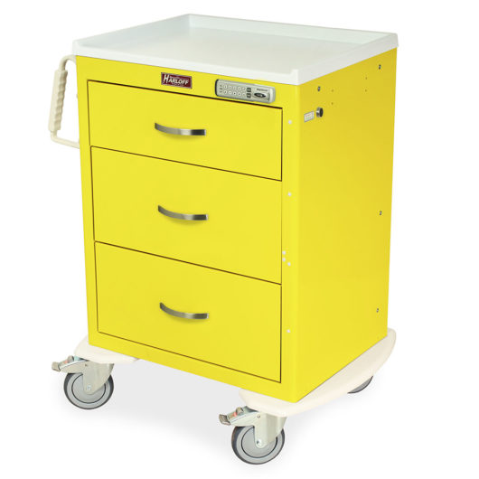 MDS2424E03 Yellow Isolation Cart Supplies - Quarter Left