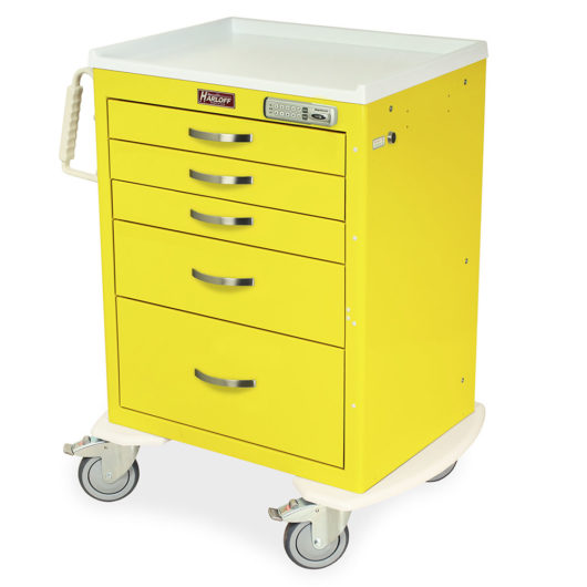 MDS2424E05 Yellow Isolation Carts in Hallways - Quarter Left