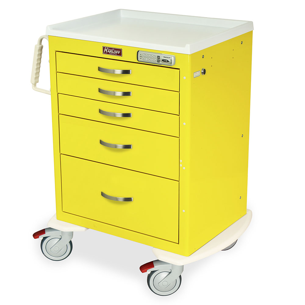MDS2424E05 Yellow Isolation Carts in Hallways - Quarter Left