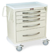 MPA3024K05 Beige Lightweight Nursing Cart - Quarter Right