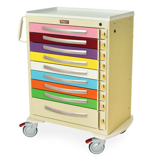 MPA3030B09PED Lightweight Aluminum Pediatric Cart - Quarter Left New Casters