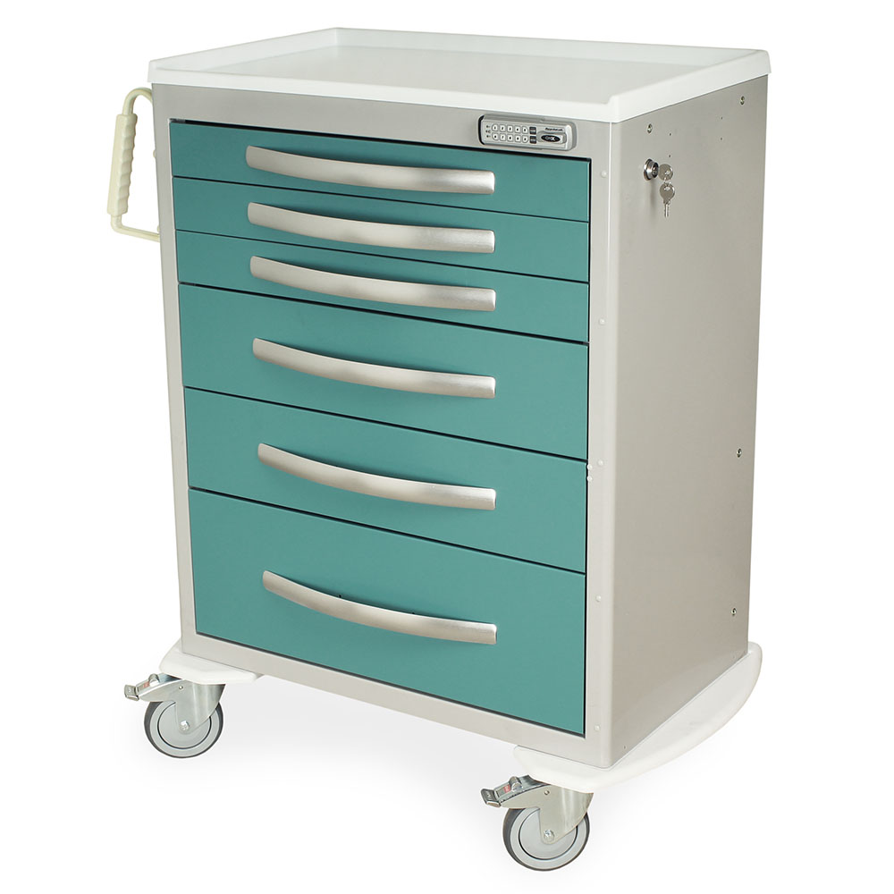 Slimline Medical Storage Cart with Drawers