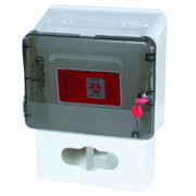 Five Quart Locking Sharps Container with Plastic Glove Box for M