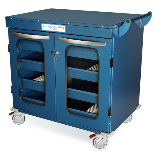 MS-IOL840 Hammertone Blue IntraOcular Lens Cart - Quarter Left