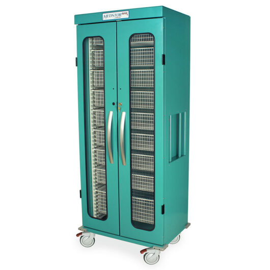 MSPM80-00GK Teal Medical Supply Storage Ideas - Quarter Left Closed