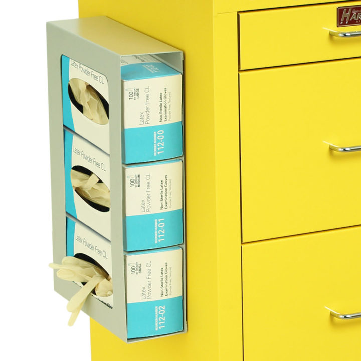 Triple Glove Box Holder for M-Series or A-Series Medical Carts, Direct Mount, GLOVEBOX3DM - Image 2
