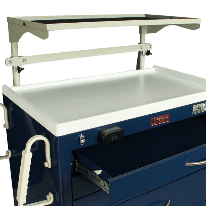 MD30-ADJSHLF Anesthesia Cart Adjustable Shelf Attached