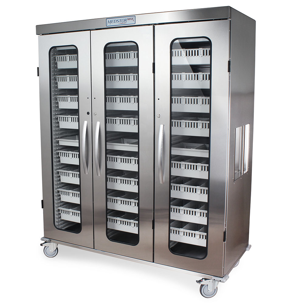 Medical Supply Locking Cabinet, Shelves with Storage Bins