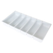 Six Compartment Medical Cart Drawer Tray, Molded Plastic