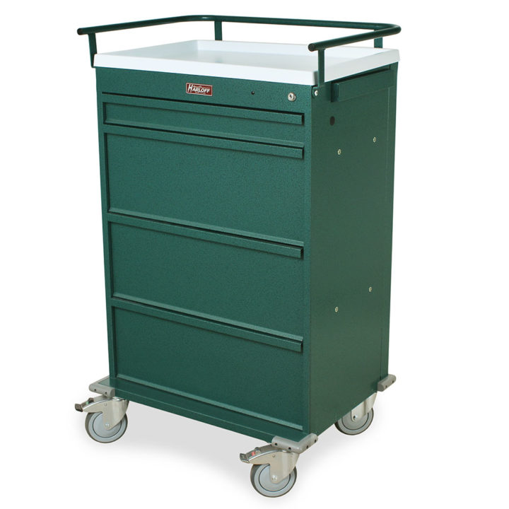 VLT360PC Hammertone Green Punch Card Medication Cart