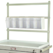 Five Compartment Medical Tilt Bin, Rail Clip Mount, TILTBIN5RC