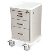 MPA1821K03 Light Gray Narrow Aluminum Key Lock Mini-Cart - Quarter Left