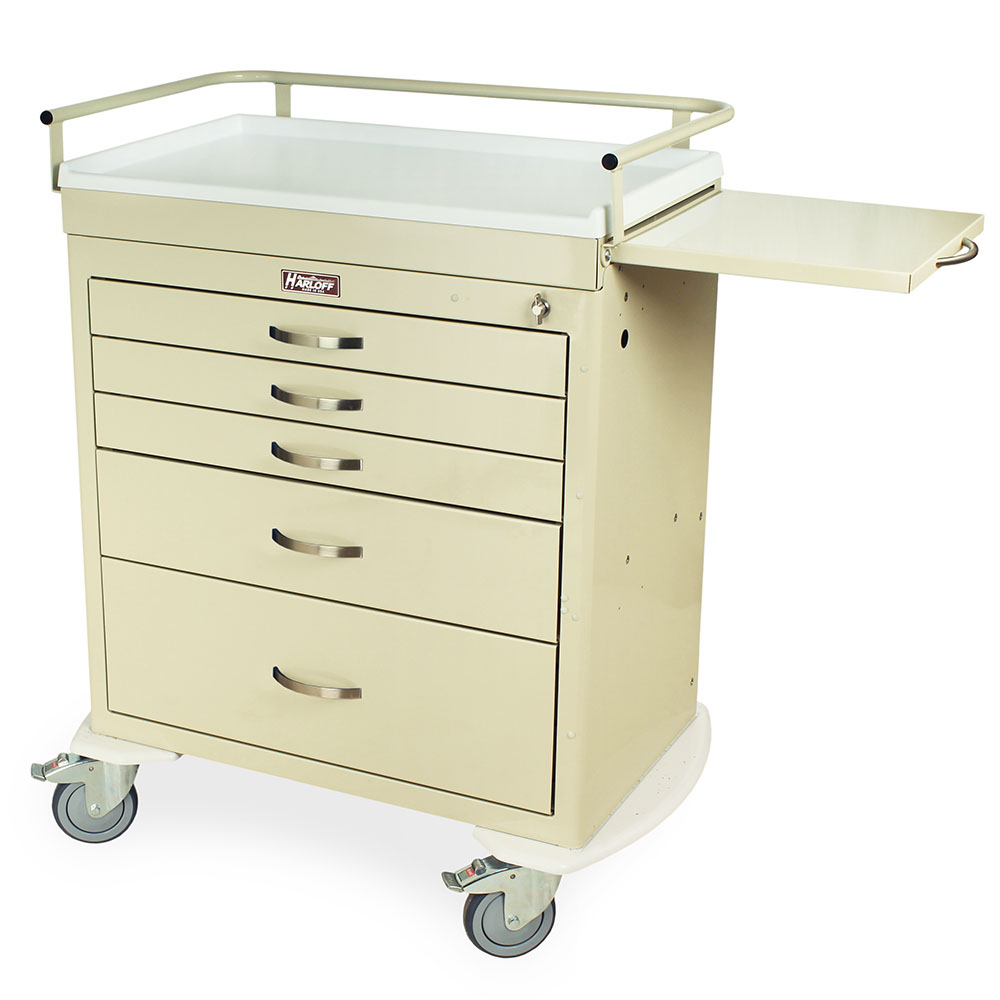 MD30-PTSHLF Beige Medical Cart Pull Through Accessory Shelf on Cart