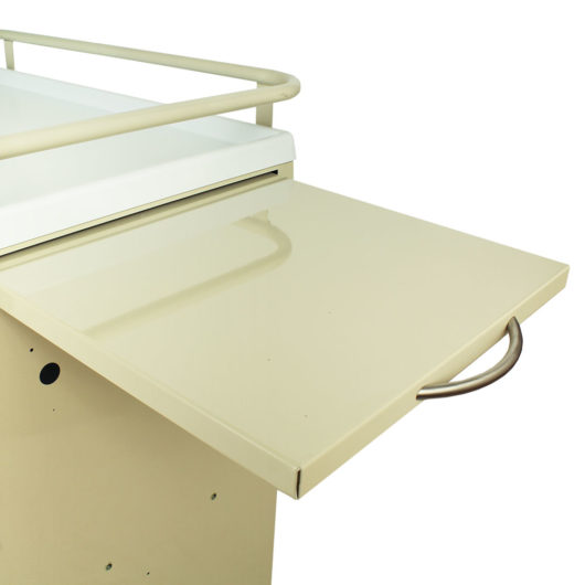 MD30-PTSHLF Beige Medical Cart Pull Through Accessory Shelf Closeup