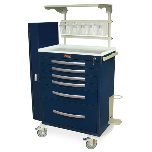 MPA3030K16-MD30-AIRWAYPKG Navy Difficult Airway Trolley - Quarter Left Front