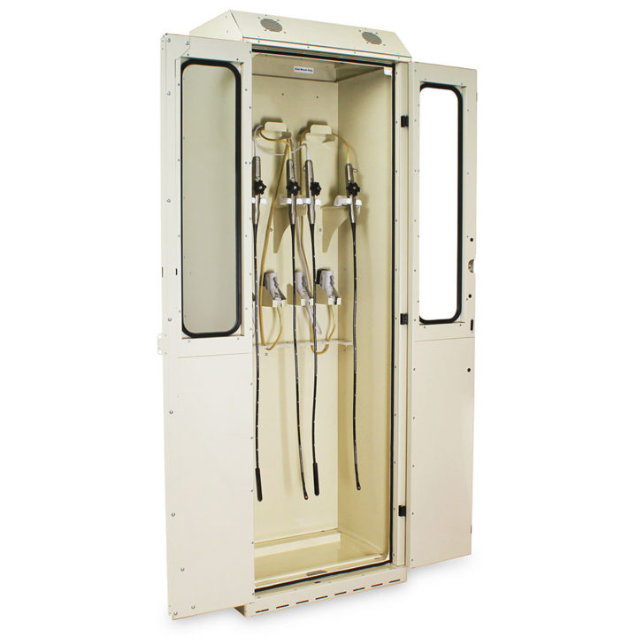 SC8030DRDP-TEE Beige TEE Probe Storage Cabinet - Quarter Right Open with Scopes
