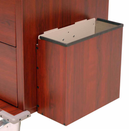 WV-680435 Wood Waste Container for Medical Carts Attached