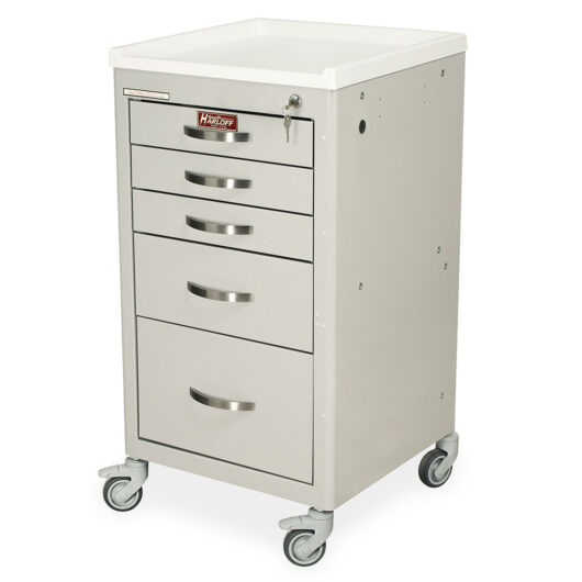 M3DS1824K05 Light Gray Procedure Cart Medical - Quarter Left