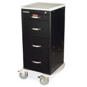 M-Series Tall Infection Control Isolation Cart, Mini Width, Four