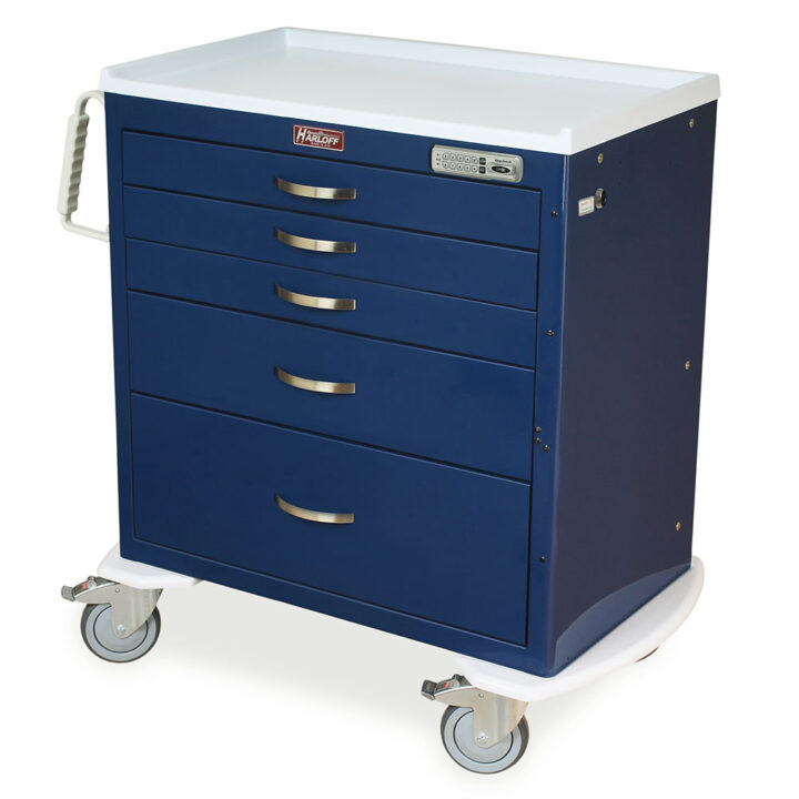 MDS3024E05 Navy Medical Cart on Wheels - Quarter Left