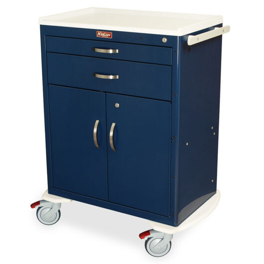 MDS3030K02-21DR Navy Multi-Purpose Cart - Quarter Left Closed