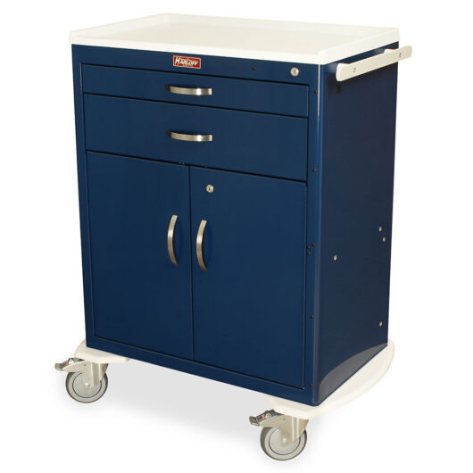 MDS3030K02-21DR Navy Multi-Purpose Cart - Quarter Left Closed