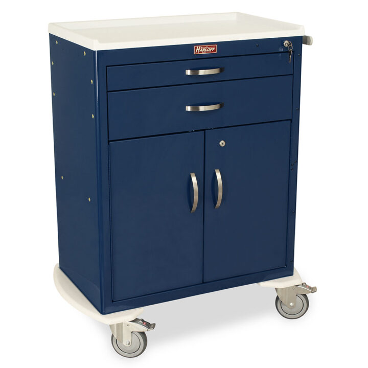 MDS3030K02-21DR Navy Multi-Purpose Cart - Quarter Right Closed