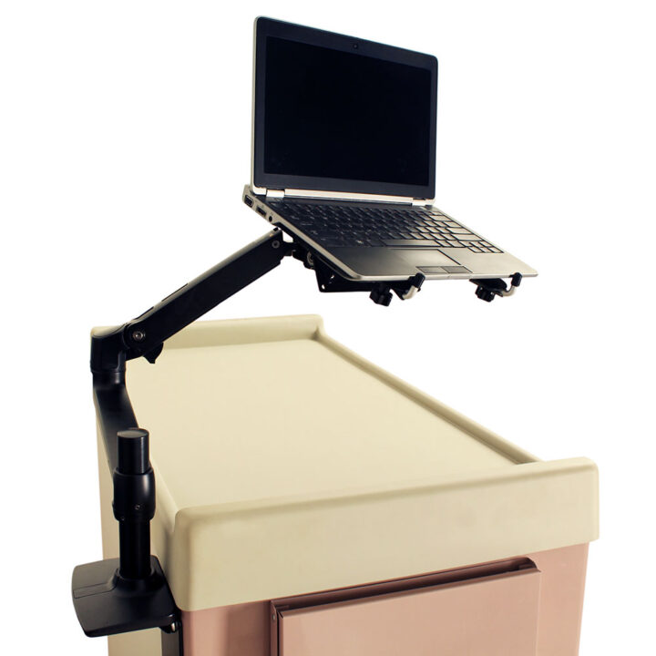 LTP-HLDR Medical Cart Laptop Mount Front Right