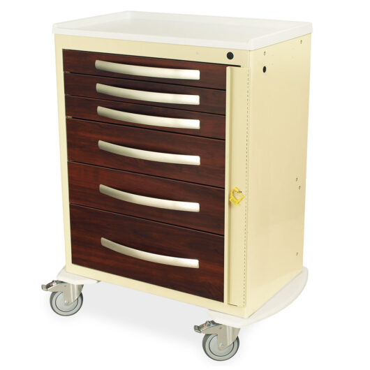 MPA3030B06-CM Beige Furniture Look Medical Carts - Quarter Left