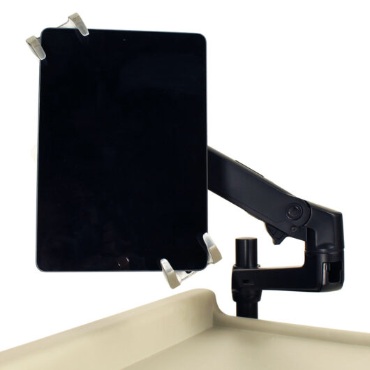TBL-HLDR Medical Cart Tablet Bracket Front Left