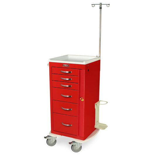 MDS1830B06+MD18-EMG Red Emergency Carts for Sale - Quarter Left