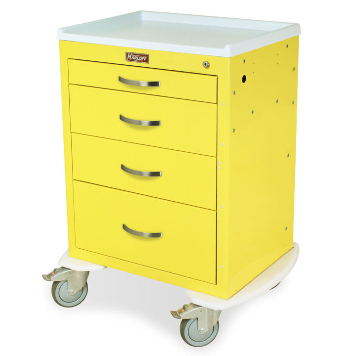 MDS2424K04 Yellow Infection Control Trolley - Quarter Left