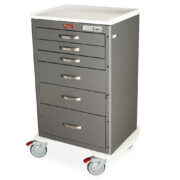 M-Series Tall E-locking Procedure Cart, Medium Width, Six Drawers