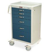 M-Series Tall E-locking Procedure Cart, Medium Width, Six Drawers