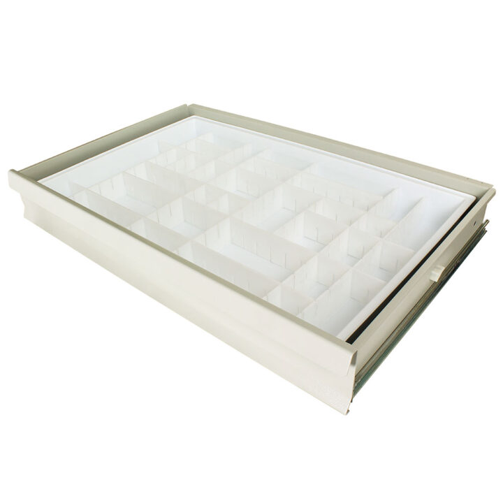 68640-P1 Medication Cart Full Drawer Tray with Dividers Silo